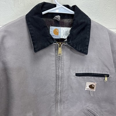 Vintage Carhartt Detroit Jacket J76 CMT Cement USA 90s Size Large