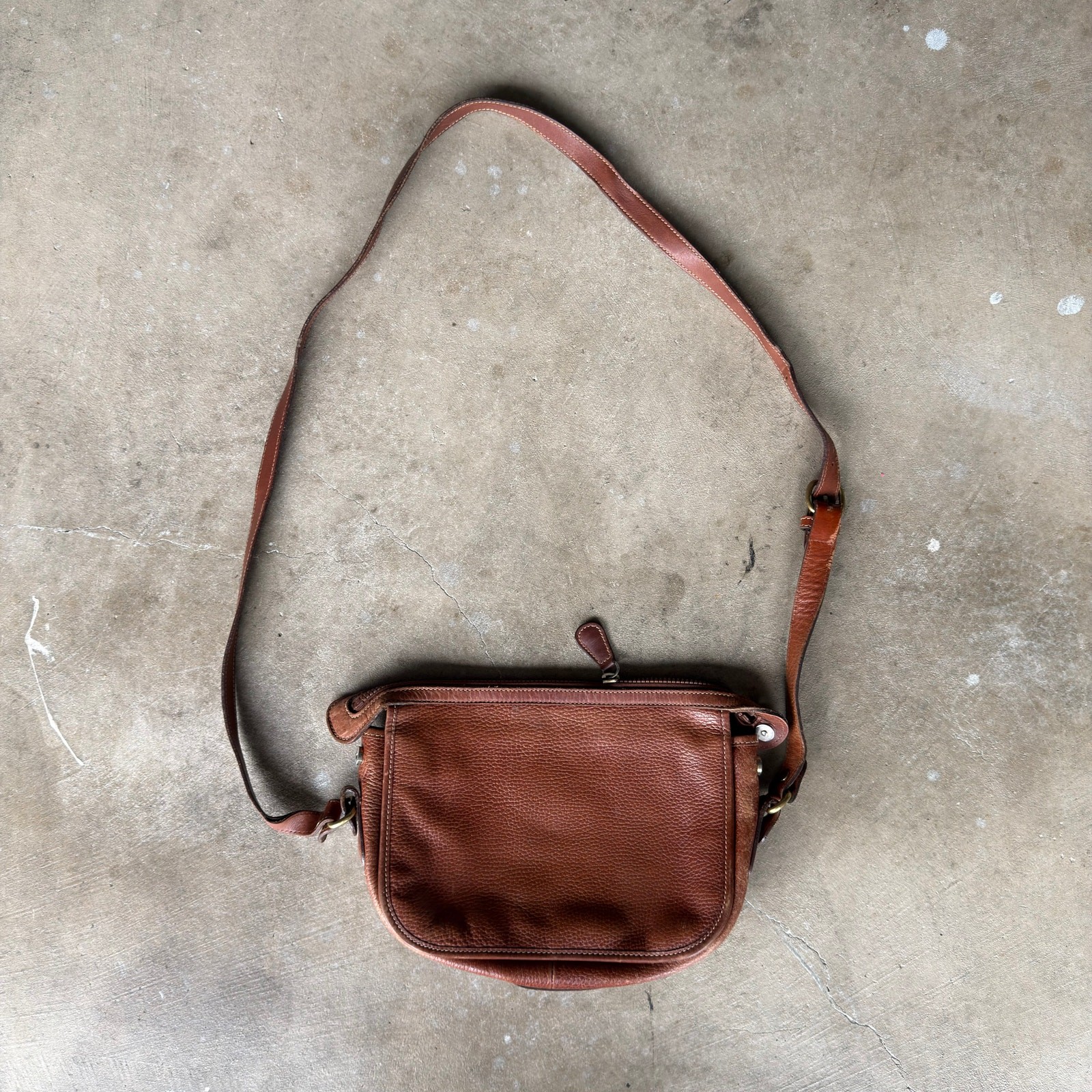VTG 70s Coach NYC Zippered Convertible Clutch Basic Bag 9455 British BROWN