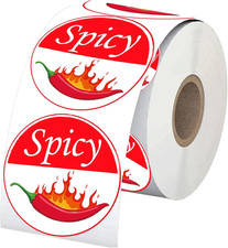 Fluorescent Spicy Stickers Grocery Store Food Warning Spicy Labels Adhesive Stic