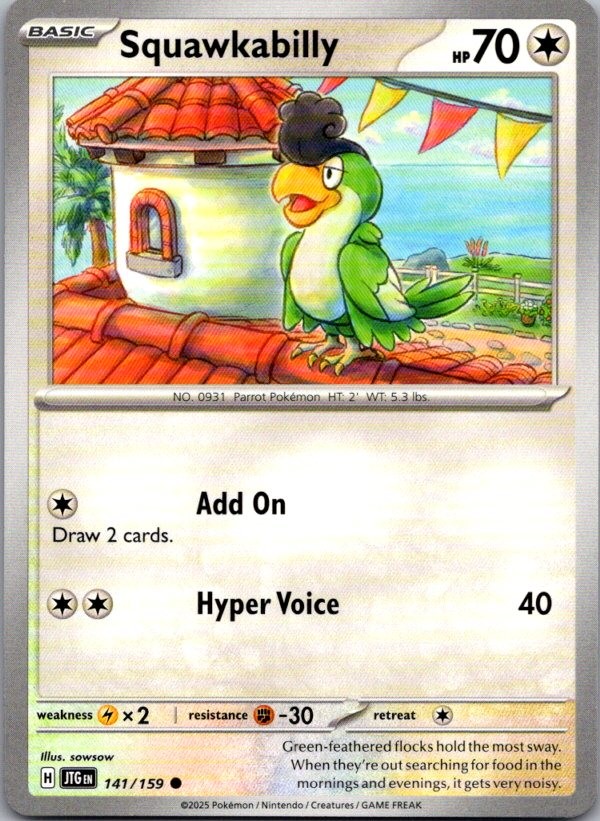 SQUAWKABILLY 141/159 JOURNEY TOGETHER POKEMON