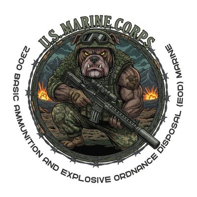 2300 USMC MOS Basic Ammo Explosive Ordnance Disposal Marine Corps 4'' Decal