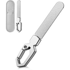 Stainless Steel Keychain Nail File for Natural Nails Durable Portable Fingernail