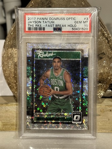 2017 Jayson Tatum Optic The Rke Fast Break Holo #3 PSA 10 Gem Mint