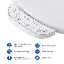 VANBOR Smart Bidet Toilet Seat Elongated Heated and Dryer Nightlight Warm Water