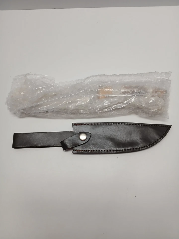 Cuchillo de caza Frost Trophy Ciervo 12" Longitud total Mango de ciervo Funda de cuero  Foto 3 de 4