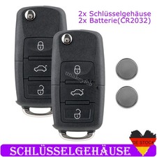 2x Schlüssel Gehäuse Ersatz für VW Golf 5 Passat Jetta Polo Tiguan Eos Caddy T5