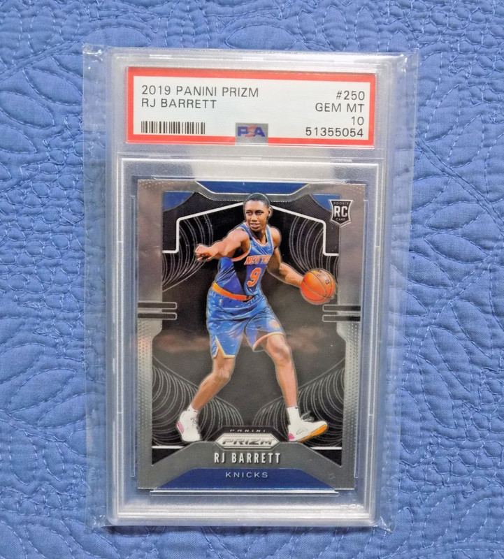 RJ BARRETT 2019 Panini Prizm #250 RC Rookie PSA 10 Gem Mt