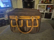 Franklin Covey Travel Bag Laptop Rolling Case Briefcase Carry On Wheels Brown