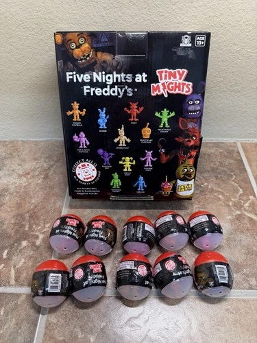 CultureFly Tiny Mights Five Nights At Freddy's Box x10 Capsules Minifigures READ