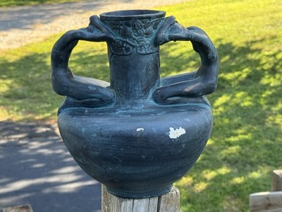 1930s Harlem Renaissance Chalkware Vase Meta Vaux Warrick Fuller Nude Handles