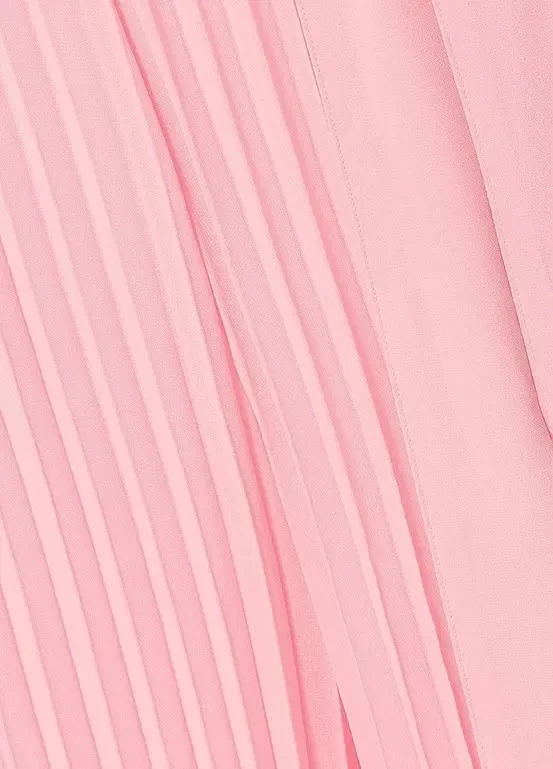 Quiz Blassrosa Plissierter Chiffon Neckholder Overall Übergröße UK 18 (FM201-6) - Bild 3 von 4