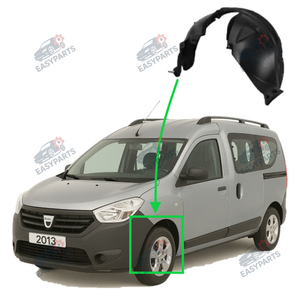 Radlauf StoßStange Locaro Vorne Links FüR Dacia Dokker Ab 2012-image