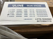ULINE Industrial Glue Sticks - 5⁄8 x 10", Amber