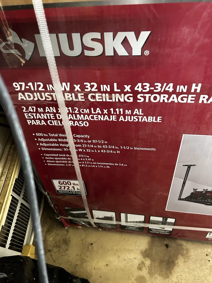 Husky Altura Ajustable Metal Resistente Estante de Almacenamiento de Garaje en Negro Foto 2 de 2