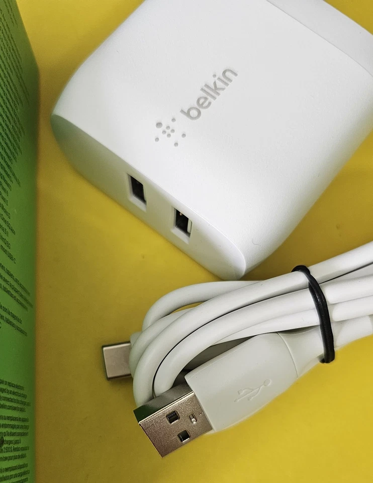 Belkin Boost Charge Dual USB-A Wall Charger 24W with Cable - Image 2 of 3