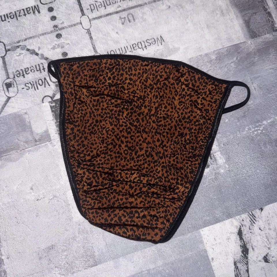 BIKINI VINTAGE 1999 VICTORIA'S SECRET LEOPARDO SEGUNDA PIEL CUERDA TALLA XS Foto 3 de 3