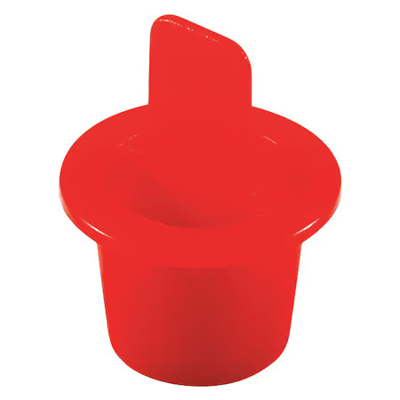 Caplugs Cpt-3 Cpt3q1 Center Pull-Tab Tapered Plug, Red, Ldpe 5000 Pk