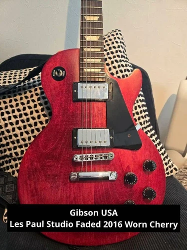 Gibson USA Les Paul 2016 Worn Cherry  Used free shipping from japan