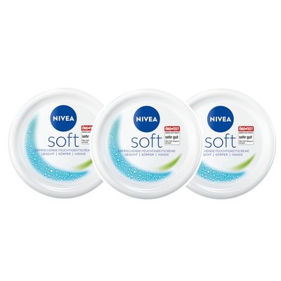 NIVEA Soft Erfrischende Feuchtigkeitscreme 3 x 200 ml