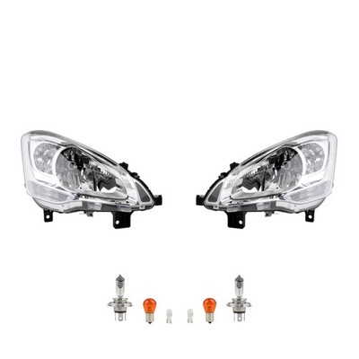 Scheinwerfer Set Halogen passend für Citroen Berlingo 7 08-12 Leuchtmittel Li Re