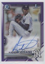 2021 Bowman Chrome Prospect Purple Refractor 8/250 Alexander Vizcaino Auto 0c2t