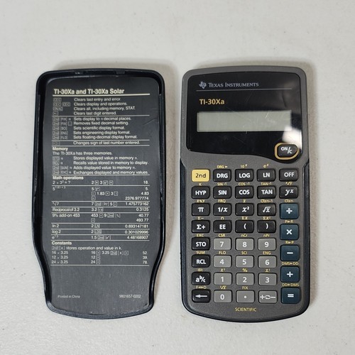 Texas Instruments TI-30XA Solar Powered Scientific Gray Calculator w Cover - Picture 2 of 3