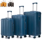 3 Piece Luggage Set ABS Hardshell Carry on Suitcase with Spinner & TSA Lock