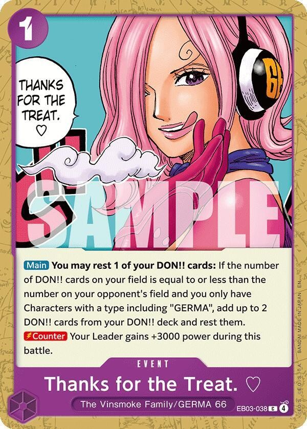 Thanks for the Treat. C Extra Booster: One Piece Heroines Edition EB03-038 NM