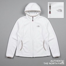 The North Face Hoodie Womens Large White Lightweight Pullover Full Zip Fleece
