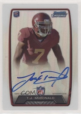 2013 Bowman Rookie Chrome Refractor TJ McDonald #RCRA-TJM Auto RC 0l2
