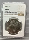 1883 O Morgan Silver Dollar - NGC - MS 63