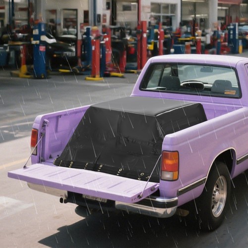87.6x159.6in 700lb Heavy Duty Truck Cargo Tarpaulin Waterproof Bed Cover W/Strap - Bild 3 von 12
