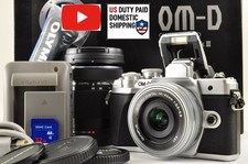  Top Mint 105 Shot Olympus OM-D E-M10 Mark III Silver 14-42 /40-150mm kit USA