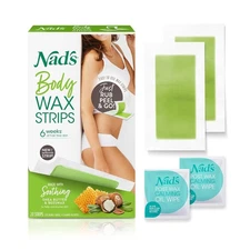 Nad's Body Wax Strips Hair Removal For Women All Skin Types, 20 Waxing... 