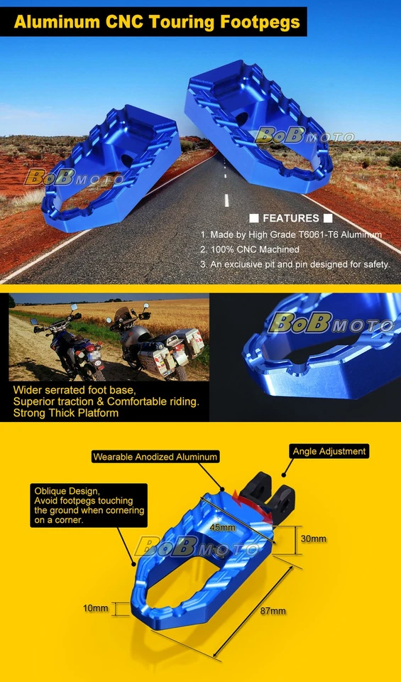 Clavijas de pie de piloto Buzz anchas para Suzuki GSX1300R Hayabusa 08-22 GSX650F 08-17 Foto 3 de 4