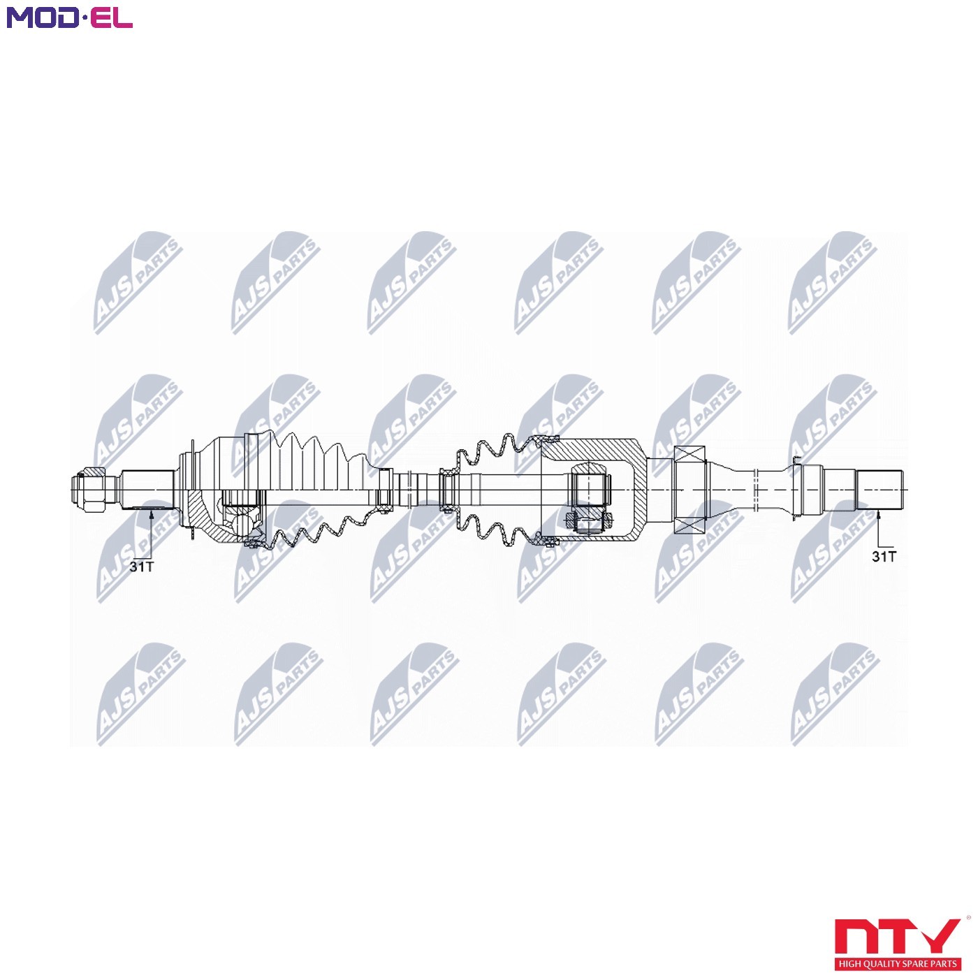 DRIVE SHAFT NPW-MZ-041 FOR MAZDA PY-ZA/Y8/VPR 2.5L 4cyl 6
