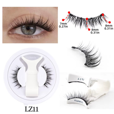 Wiederverwendbare Magnetische Wimpern 1 Paar Natürliche Lockige Fluffy Magnetische Falsche Wimpern
