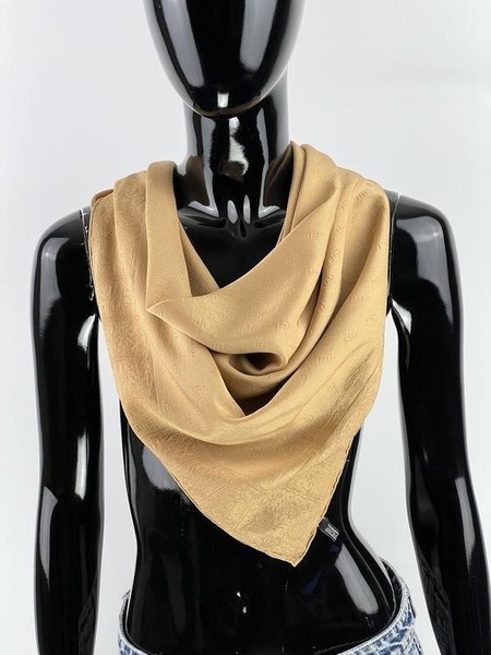 Women Emilio Pucci Scarf Beige Silk One size