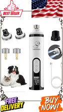 Silent Groom Pro Nail Grinder 2026 3 Speed, USB-C, LED Light, for Dogs Cats