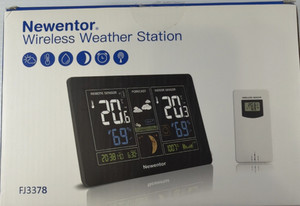 Newentor Wireless Weather Station Indoor Outdoor Sensor Color LCD Display