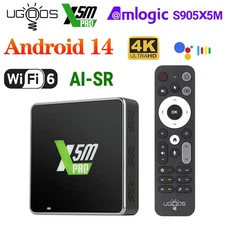  UGOOS X5M Pro TV BoX Android 14 S905X5M 4GB LPDDR4 32GB WiFi6 BT5.4RJ45 1000M