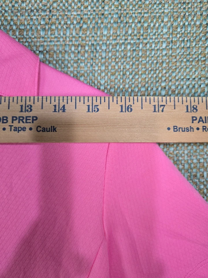 Lady Hagen Womens Polo Shirt Medium Hydro-Dri pink Short Sleeve - Image 3 of 4
