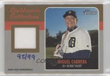 2019 Topps Heritage Clubhouse Collection Relics Gold 92/99 Miguel Cabrera 0v0