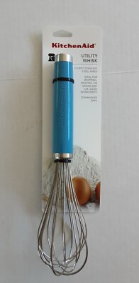 Kitchen Aid Utility Whisk - (Corn Flower Blue) KE060OHBLA (NEW) Glossy Handle