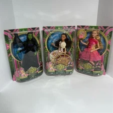 Mattel Wicked Movie Dolls Set - Elphaba, Nessarose, Glinda Collectible