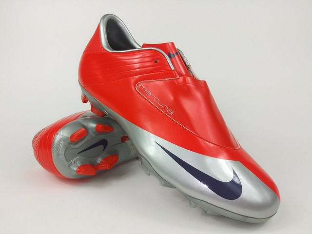 nike mercurial red and silver