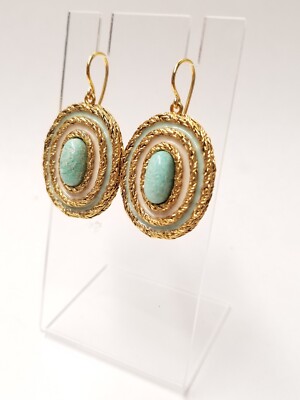 Aurelie Bidermann LIZ EARRINGS 18K Gold Plated Dangle Drop