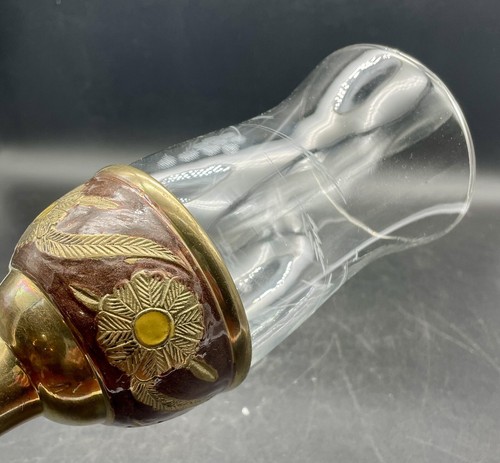 Vintage MESSING KERZENSTÄNDER Wandhalterung handgehalten ZEREMONIELL Fackel