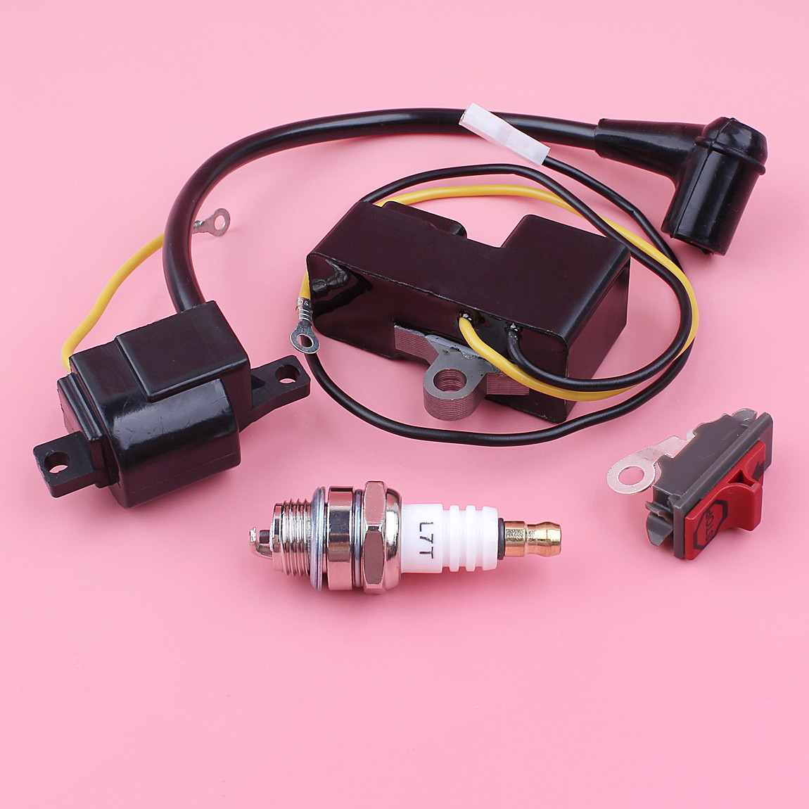 Ignition Coil For Husqvarna 61 66 162 266 Chainsaw Old Model Spark Plug Switch
