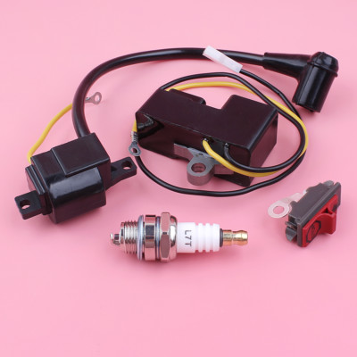 #ad Ignition Coil For Husqvarna 61 66 162 266 Chainsaw Old Model Spark Plug Switch $26.95